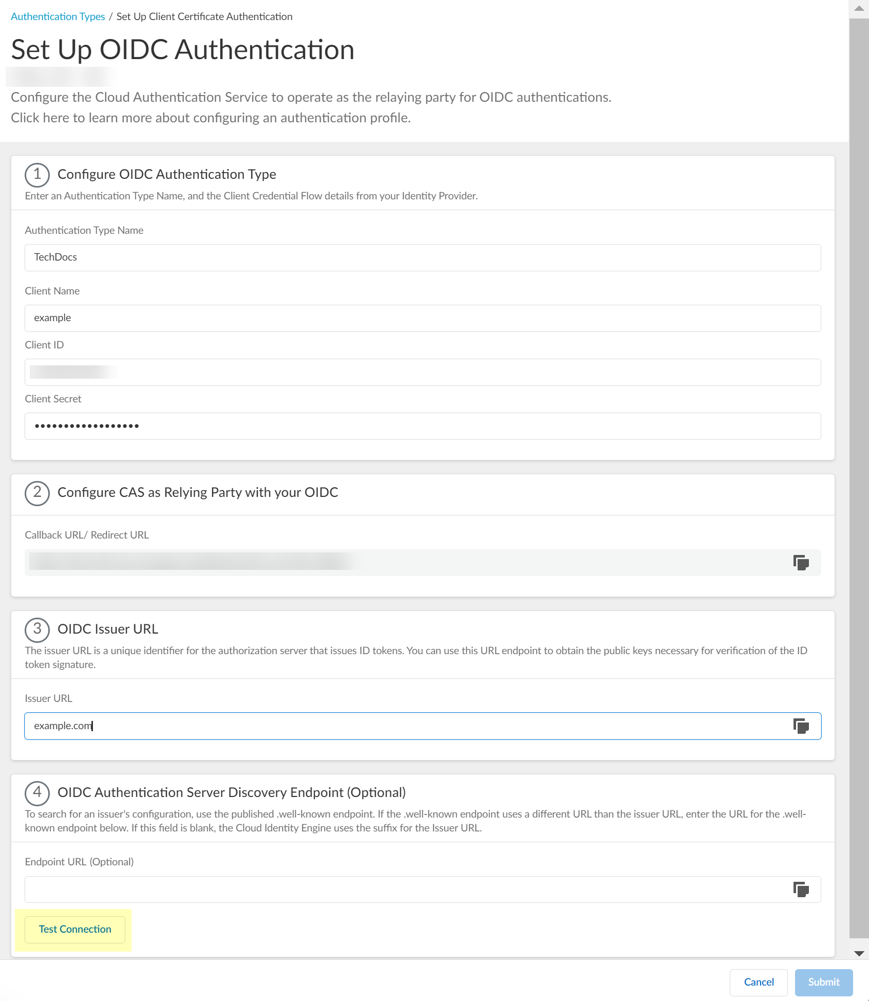 CIE Test Azure OIDC Connection