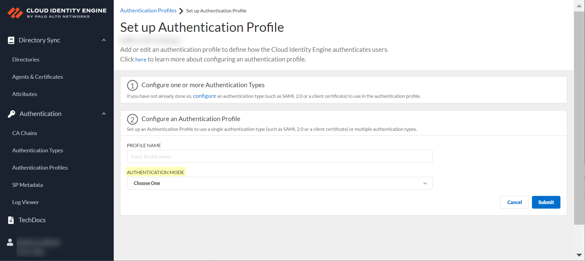 CIE Auth Profile Mode
