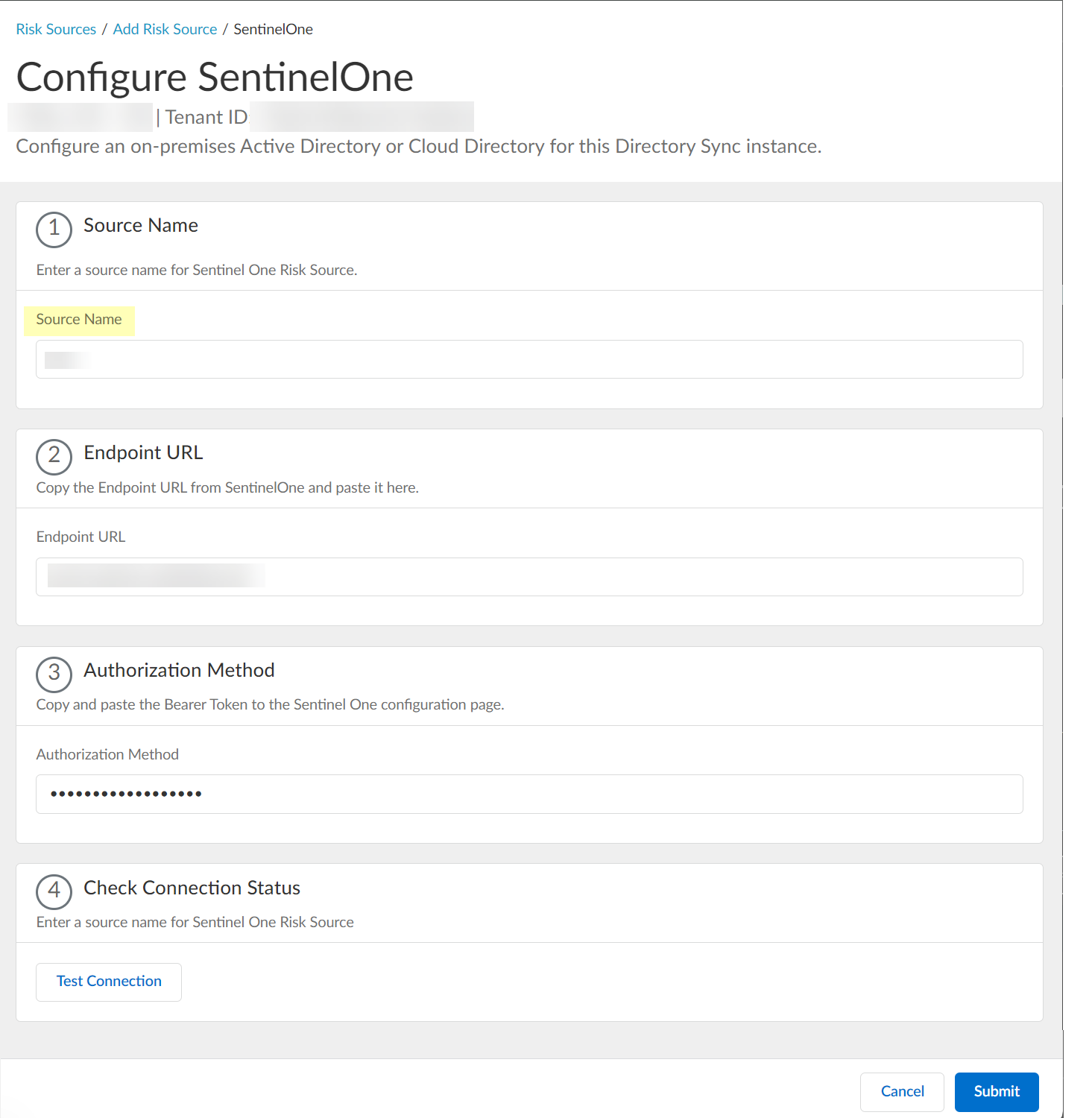 Screenshot of Source Name field