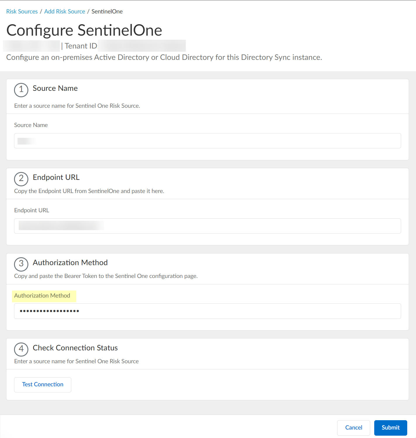 Screenshot of Authorization Method field